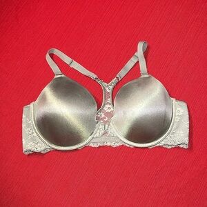 Grey racer back front closure maidenform underwire bra 38C